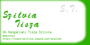 szilvia tisza business card